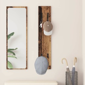 Perchero de pared Madera vieja 20 x 1.5 x 100 cm