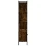 Shelving unit with smoked oak wood doors 76.5x30x154.5 cm by vidaXL, Bookcases and shelves - Ref: Foro24-833350, Price: 91,33...