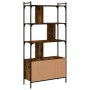Regal mit Türen aus geräucherter Eiche 76,5x30x154,5 cm von vidaXL, Bücherregale und Regale - Ref: Foro24-833350, Preis: 92,9...