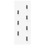 Perchero de pared Blanco 30 x 1.5 x 80 cm Madera contrachapada