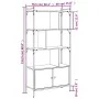 Shelving unit with smoked oak wood doors 76.5x30x154.5 cm by vidaXL, Bookcases and shelves - Ref: Foro24-833350, Price: 91,33...