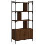 Regal mit Türen aus braunem Eichenholz 76,5x30x154,5 cm von vidaXL, Bücherregale und Regale - Ref: Foro24-833352, Preis: 97,3...