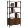 Regal mit Türen aus braunem Eichenholz 76,5x30x154,5 cm von vidaXL, Bücherregale und Regale - Ref: Foro24-833352, Preis: 97,3...