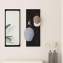 Perchero de pared Roble negro 30 x 1.5 x 80 cm