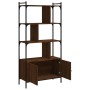Regal mit Türen aus braunem Eichenholz 76,5x30x154,5 cm von vidaXL, Bücherregale und Regale - Ref: Foro24-833352, Preis: 97,3...