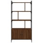 Shelf with brown oak wood doors 76.5x30x154.5 cm by vidaXL, Bookcases and shelves - Ref: Foro24-833352, Price: 97,37 €, Disco...