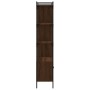 Regal mit Türen aus braunem Eichenholz 76,5x30x154,5 cm von vidaXL, Bücherregale und Regale - Ref: Foro24-833352, Preis: 97,3...