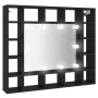 Furniture with mirror and black LED lights 91x15x76.5 cm by vidaXL, bathroom vanities - Ref: Foro24-833496, Price: 78,50 €, D...
