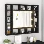 Furniture with mirror and black LED lights 91x15x76.5 cm by vidaXL, bathroom vanities - Ref: Foro24-833496, Price: 78,50 €, D...