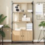 Estantería con puertas madera roble Sonoma 76,5x30x154,5 cm