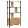 Shelving unit with Sonoma oak wood doors 76.5x30x154.5 cm by vidaXL, Bookcases and shelves - Ref: Foro24-833349, Price: 98,11...