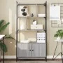 Sonoma-graues Holzregal mit Türen 76,5 x 30 x 154,5 cm von vidaXL, Bücherregale und Regale - Ref: Foro24-833351, Preis: 84,55...