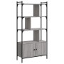 Sonoma gray wood shelf with doors 76.5x30x154.5 cm by vidaXL, Bookcases and shelves - Ref: Foro24-833351, Price: 85,74 €, Dis...