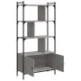 Sonoma-graues Holzregal mit Türen 76,5 x 30 x 154,5 cm von vidaXL, Bücherregale und Regale - Ref: Foro24-833351, Preis: 84,55...