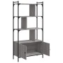 Sonoma gray wood shelf with doors 76.5x30x154.5 cm by vidaXL, Bookcases and shelves - Ref: Foro24-833351, Price: 85,74 €, Dis...