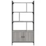 Sonoma-graues Holzregal mit Türen 76,5 x 30 x 154,5 cm von vidaXL, Bücherregale und Regale - Ref: Foro24-833351, Preis: 84,55...