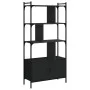 Estantería con puertas madera negra 76,5x30x154,5 cm de vidaXL, Librerías y estanterías - Ref: Foro24-833348, Precio: 112,72 ...