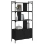 Estantería con puertas madera negra 76,5x30x154,5 cm de vidaXL, Librerías y estanterías - Ref: Foro24-833348, Precio: 112,72 ...