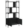 Regal mit schwarzen Holztüren 76,5 x 30 x 154,5 cm von vidaXL, Bücherregale und Regale - Ref: Foro24-833348, Preis: 114,60 €,...