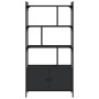 Regal mit schwarzen Holztüren 76,5 x 30 x 154,5 cm von vidaXL, Bücherregale und Regale - Ref: Foro24-833348, Preis: 114,60 €,...