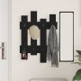 Perchero de pared con almacenamiento Roble negro 60 x 3 x 82 cm