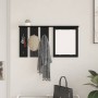Perchero de pared con estante Roble negro 85 x 10 x 45 cm