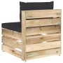 Ecksofa mit grau imprägnierten Holzkissen von vidaXL, Modulare Sofas für den Außenbereich - Ref: Foro24-3074514, Preis: 102,0...