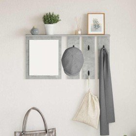 Perchero de pared con estante Gris hormigón 85 x 10 x 45 cm en Estantes y estanterías | Comprar online en Foro24