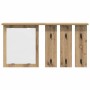 Perchero de pared con estante Roble artisan 85 x 10 x 45 cm