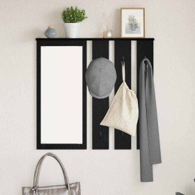 Perchero de pared con estante Roble negro 84 x 10 x 80 cm en Estantes y estanterías | Comprar online en Foro24