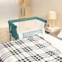 Babybett mit grünem Leinenstoffmatratze von vidaXL, Kinderbetten und Betten für Kinder - Ref: Foro24-10300, Preis: 97,25 €, R...