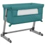 Babybett mit grünem Leinenstoffmatratze von vidaXL, Kinderbetten und Betten für Kinder - Ref: Foro24-10300, Preis: 97,25 €, R...