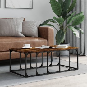 Rauchige Eichenholz-Ingenieurholz-Couchtisch 100x50x35,5 cm von vidaXL, Couchtisch - Ref: Foro24-833380, Preis: 40,58 €, Raba...