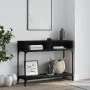 Black engineered wood console table 100x30.5x75 cm by vidaXL, Side tables - Ref: Foro24-833388, Price: 52,78 €, Discount: %