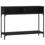 Black engineered wood console table 100x30.5x75 cm by vidaXL, Side tables - Ref: Foro24-833388, Price: 52,78 €, Discount: %