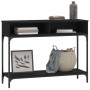 Black engineered wood console table 100x30.5x75 cm by vidaXL, Side tables - Ref: Foro24-833388, Price: 53,43 €, Discount: %