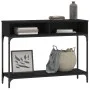 Black engineered wood console table 100x30.5x75 cm by vidaXL, Side tables - Ref: Foro24-833388, Price: 52,78 €, Discount: %