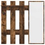 Perchero de pared con espejo Roble ahumado 100 x 10 x 100 cm en Estantes y estanterías | Comprar online en Foro24