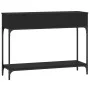 Black engineered wood console table 100x30.5x75 cm by vidaXL, Side tables - Ref: Foro24-833388, Price: 52,78 €, Discount: %
