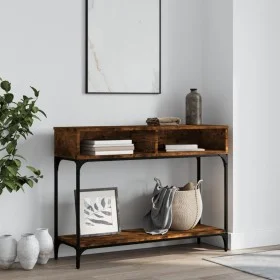 Engineered wood smoked oak console table 100x30.5x75 cm by vidaXL, Side tables - Ref: Foro24-833390, Price: 50,67 €, Discount: %