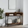 Engineered wood smoked oak console table 100x30.5x75 cm by vidaXL, Side tables - Ref: Foro24-833390, Price: 50,67 €, Discount: %