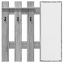 Perchero de pared con espejo Gris sonoma 100 x 10 x 100 cm en Estantes y estanterías | Comprar online en Foro24