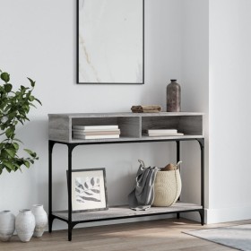 Sonoma gray engineered wood console table 100x30.5x75 cm by vidaXL, Side tables - Ref: Foro24-833391, Price: 63,31 €, Discoun...