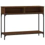 Engineered wood brown oak console table 100x30.5x75 cm by vidaXL, Side tables - Ref: Foro24-833392, Price: 49,78 €, Discount: %
