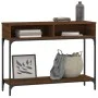 Engineered wood brown oak console table 100x30.5x75 cm by vidaXL, Side tables - Ref: Foro24-833392, Price: 49,78 €, Discount: %