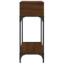 Engineered wood brown oak console table 100x30.5x75 cm by vidaXL, Side tables - Ref: Foro24-833392, Price: 49,78 €, Discount: %