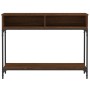 Engineered wood brown oak console table 100x30.5x75 cm by vidaXL, Side tables - Ref: Foro24-833392, Price: 50,88 €, Discount: %