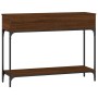 Engineered wood brown oak console table 100x30.5x75 cm by vidaXL, Side tables - Ref: Foro24-833392, Price: 50,88 €, Discount: %