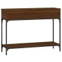 Engineered wood brown oak console table 100x30.5x75 cm by vidaXL, Side tables - Ref: Foro24-833392, Price: 49,78 €, Discount: %