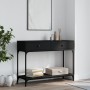 Black engineered wood console table 100x34.5x75 cm by vidaXL, Side tables - Ref: Foro24-833393, Price: 77,44 €, Discount: %